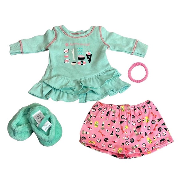 NEW American Girl Doll THATS HOW WE ROLL Japanese Sushi Themed PAJAMAS OUFIT Set - Picture 9 of 11